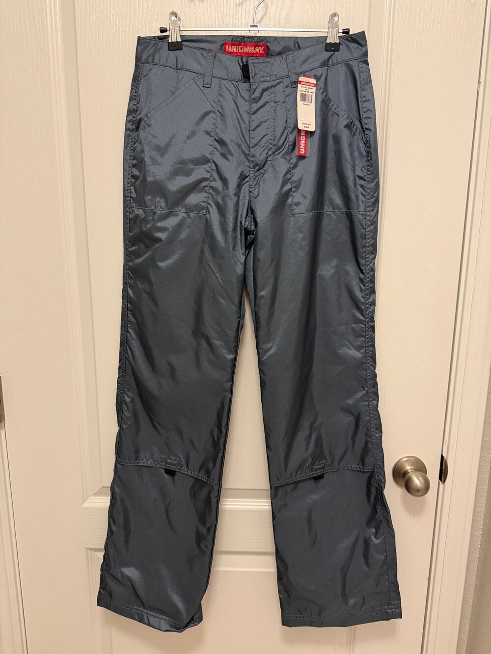 UNIONBAY Women’s Size 5 Fleece Lined Tech Utility Pants New Shark Blue Gray NWT